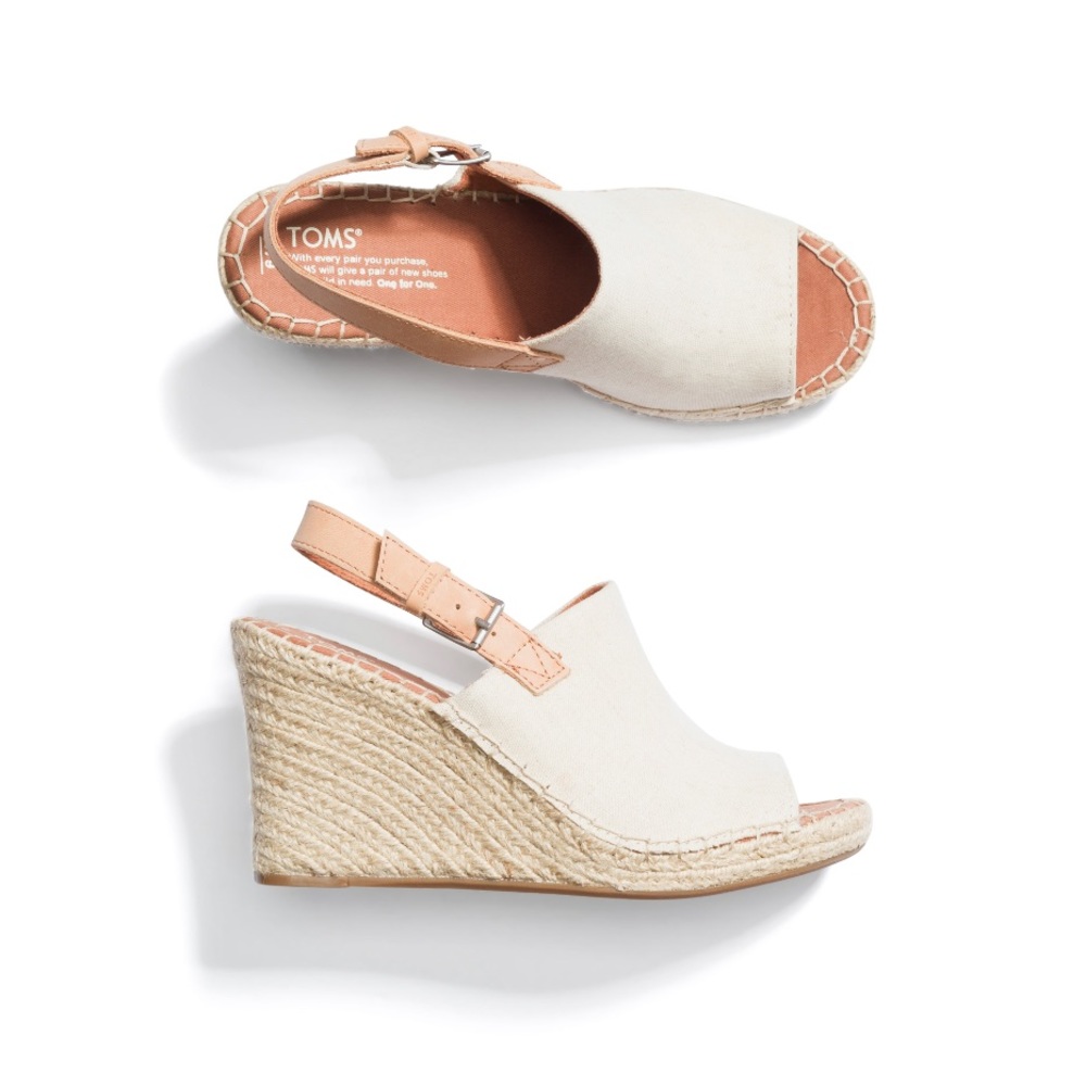 Brand new TOMS Monica Fabric Espadrille Wedges